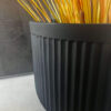 Maceta negra fringe